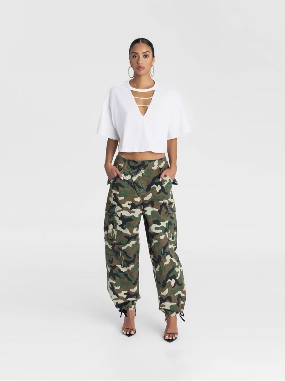 KBB Camo Cargo Jogger Pants - Olive Camo